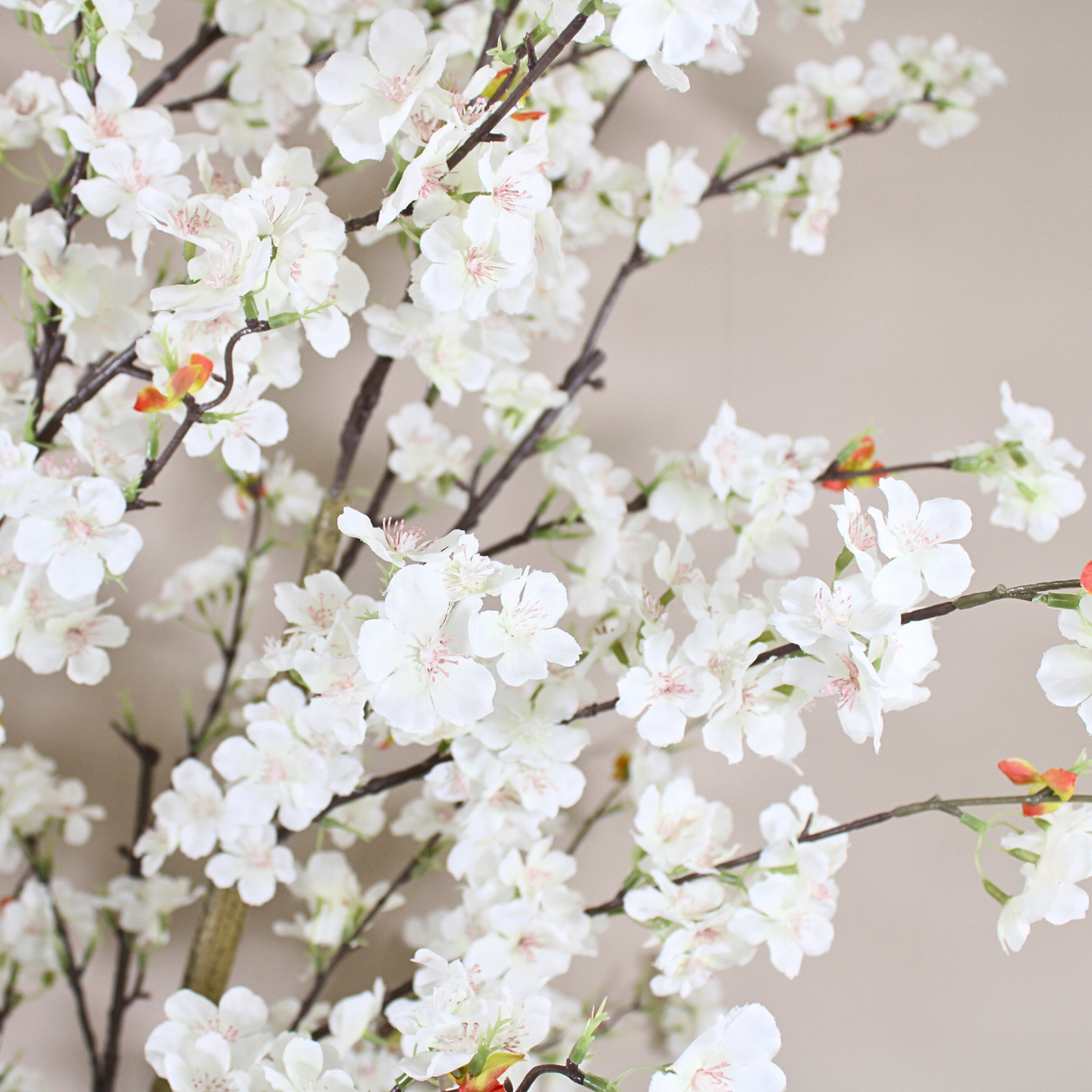 6ft Artificial Cherry Blossom Tree + Cherry Blossom Lights + Plant Basket, Tree Indoor, Tall Fake Trees, White Decorative Tree with Lights, Japandi Aesthetic Japanese Home Decor Living Room